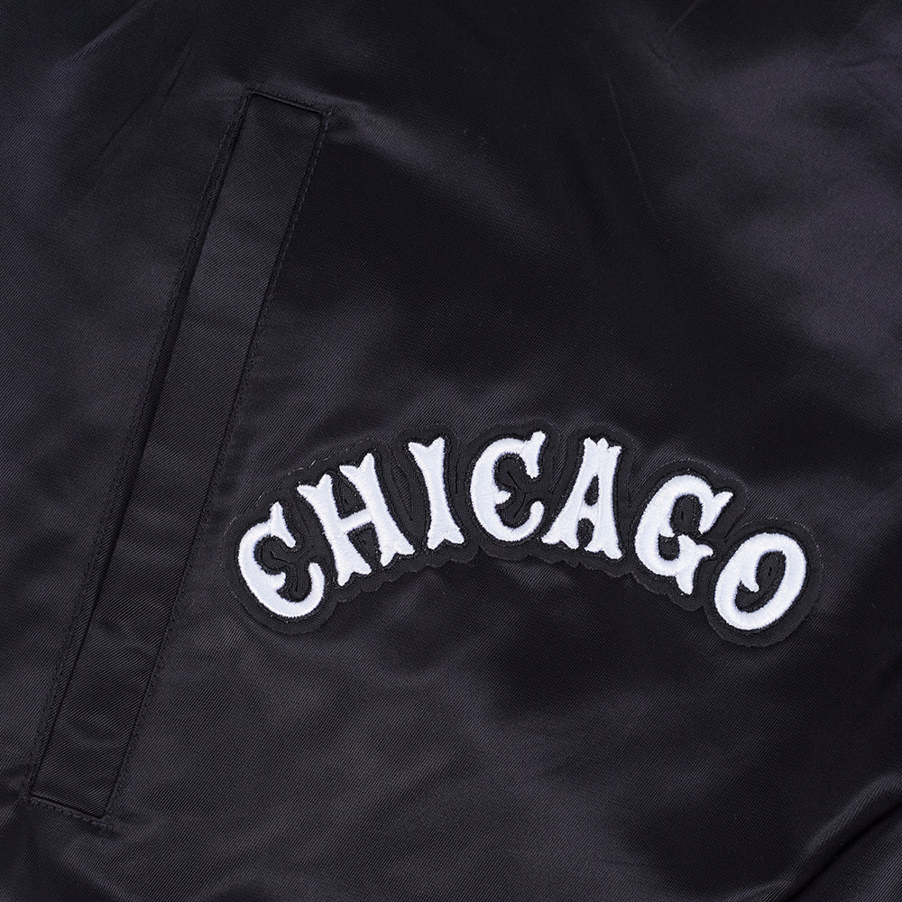 MLB CHICAGO WHITE SOX BEST OF MEN'S RIB SATIN JACKET (BLACK)