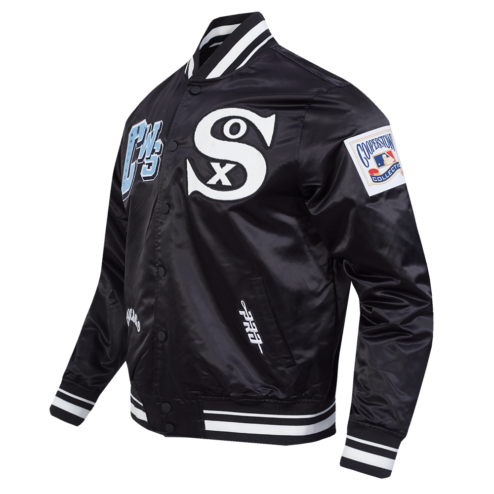 MLB CHICAGO WHITE SOX BEST OF MEN'S RIB SATIN JACKET (BLACK)