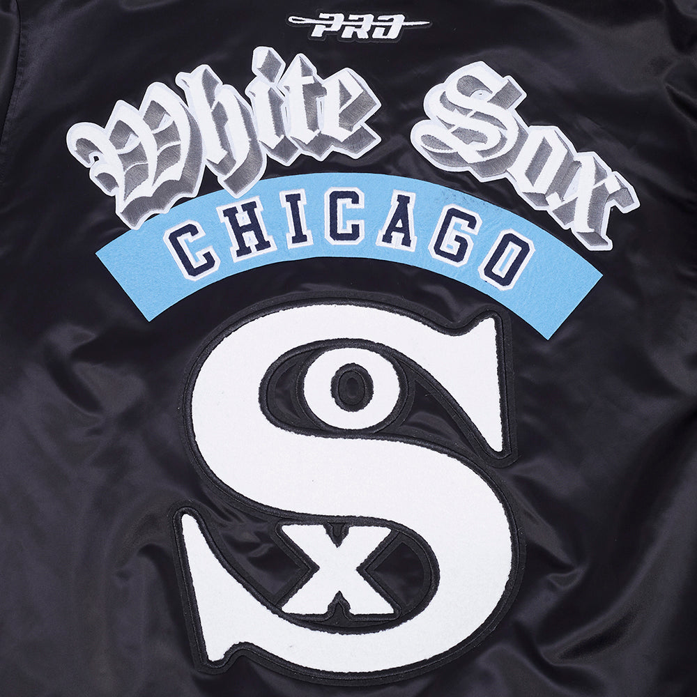 MLB CHICAGO WHITE SOX BEST OF MEN'S RIB SATIN JACKET (BLACK)