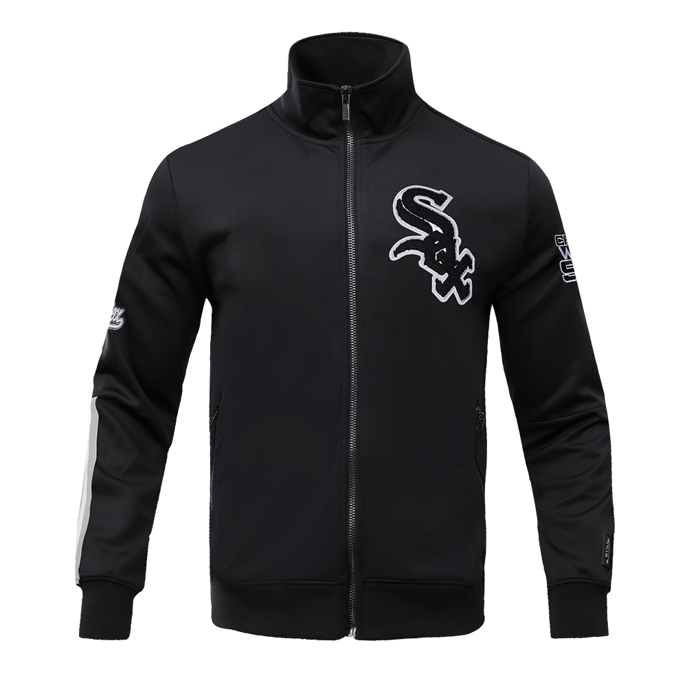 MLB CHICAGO WHITE SOX CLASSIC MEN'S TRACK JACKET (BLACK)