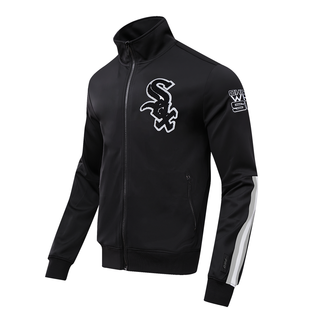MLB CHICAGO WHITE SOX CLASSIC MEN'S TRACK JACKET (BLACK)