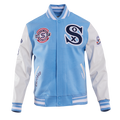 MLB CHICAGO WHITE SOX RETRO CLASSIC MEN'S RIB WOOL VARSITY JACKET (UNIVERSITY BLUE/WHITE)