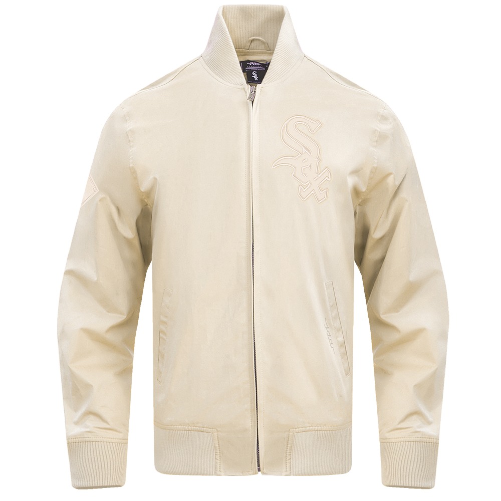 MLB CHICAGO WHITE SOX NEUTRAL MEN'S  TWILL JACKET (EGGSHELL)