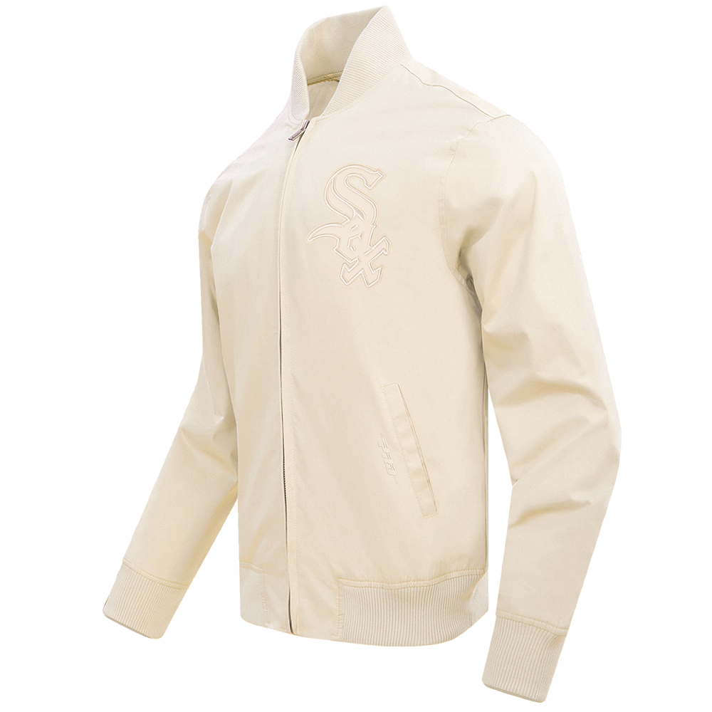 MLB CHICAGO WHITE SOX NEUTRAL MEN'S  TWILL JACKET (EGGSHELL)