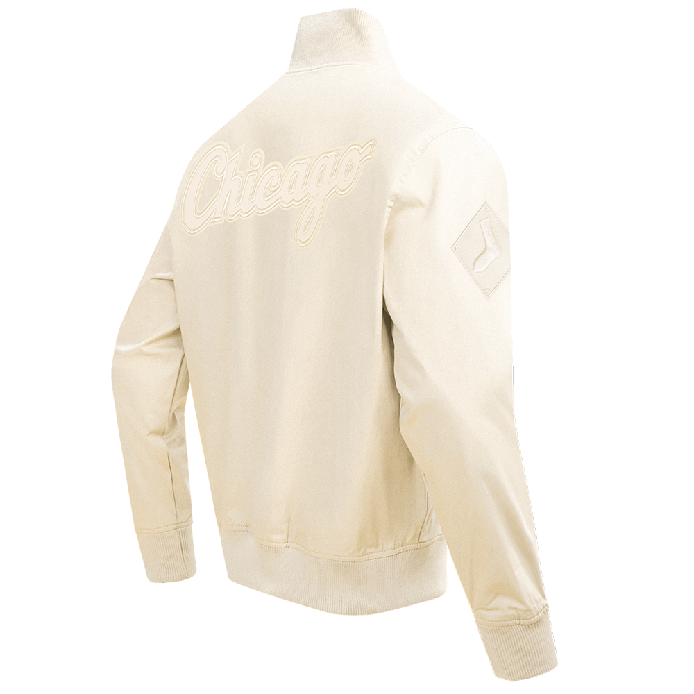 MLB CHICAGO WHITE SOX NEUTRAL MEN'S  TWILL JACKET (EGGSHELL)