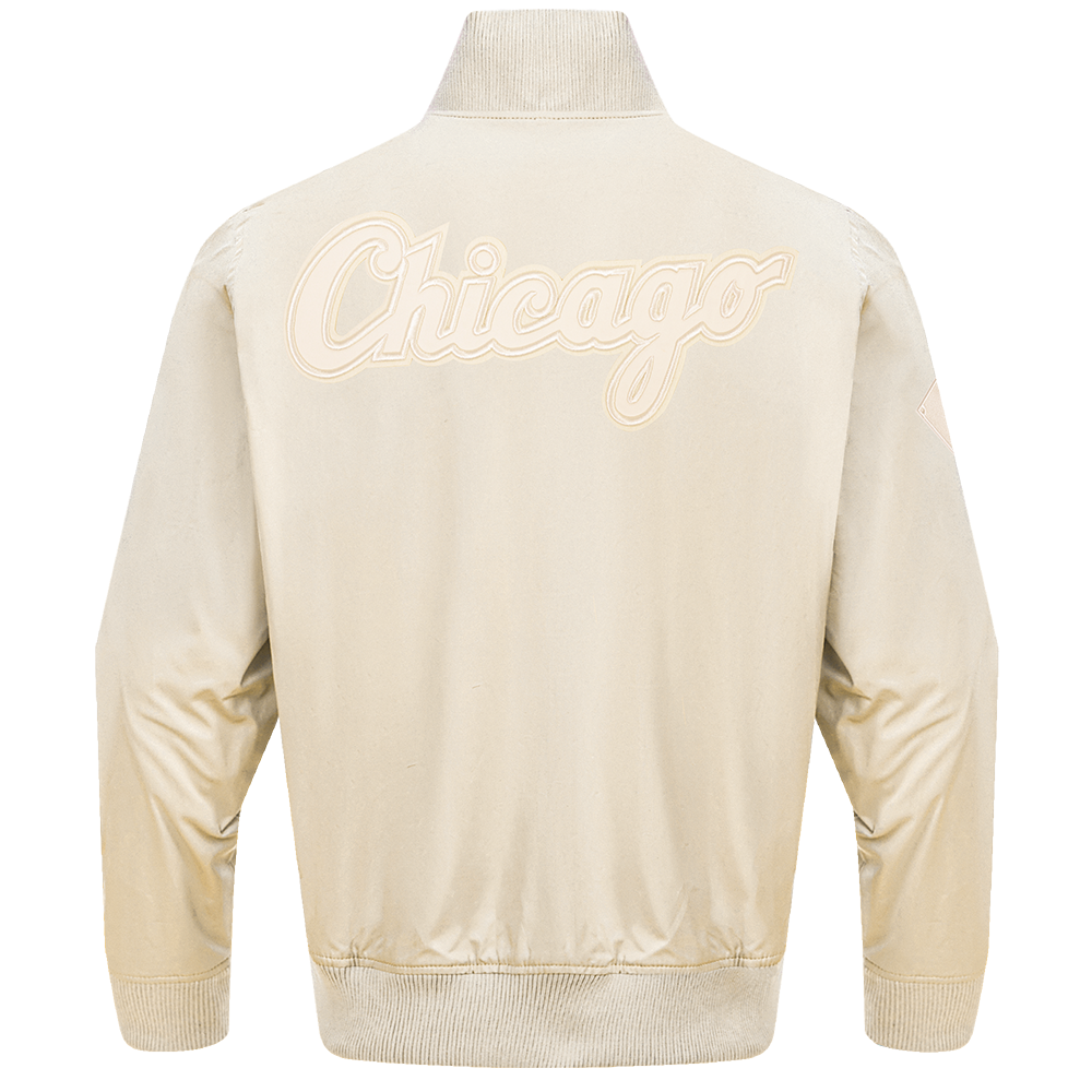 MLB CHICAGO WHITE SOX NEUTRAL MEN'S  TWILL JACKET (EGGSHELL)