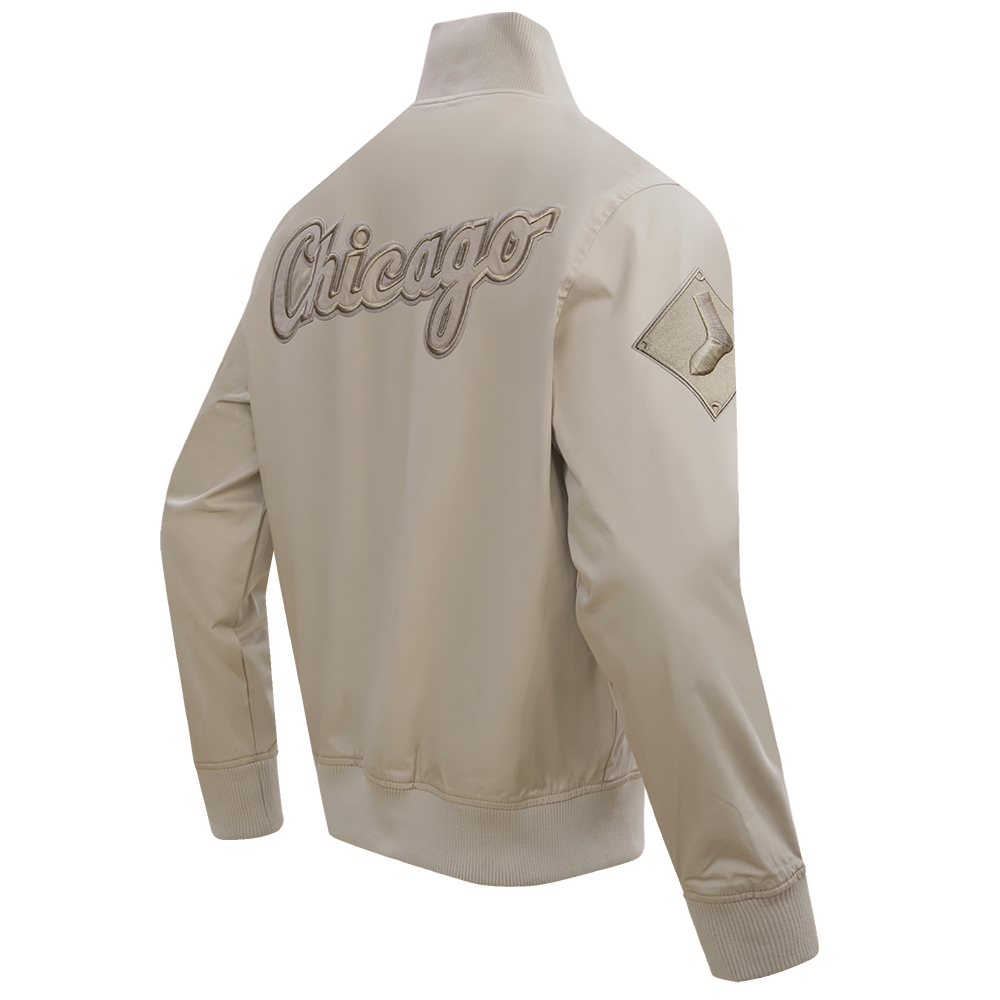 MLB CHICAGO WHITE SOX NEUTRAL MEN'S  TWILL JACKET (TAUPE)