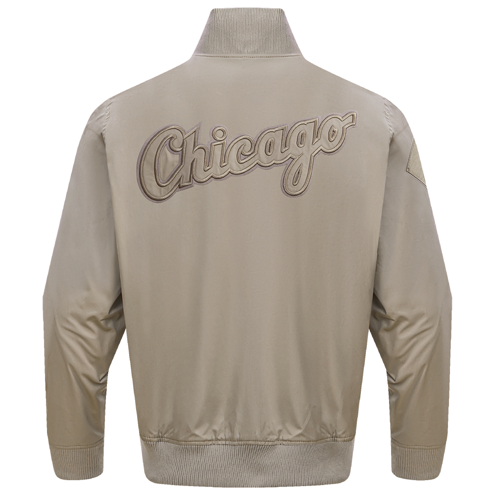 MLB CHICAGO WHITE SOX NEUTRAL MEN'S  TWILL JACKET (TAUPE)
