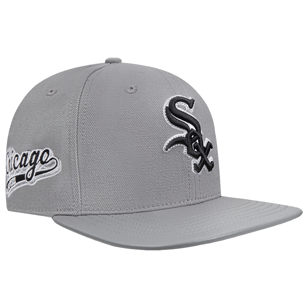 MLB CHICAGO WHITE SOX SCRIPT TAIL WOOL STRAPBACK (GRAY)
