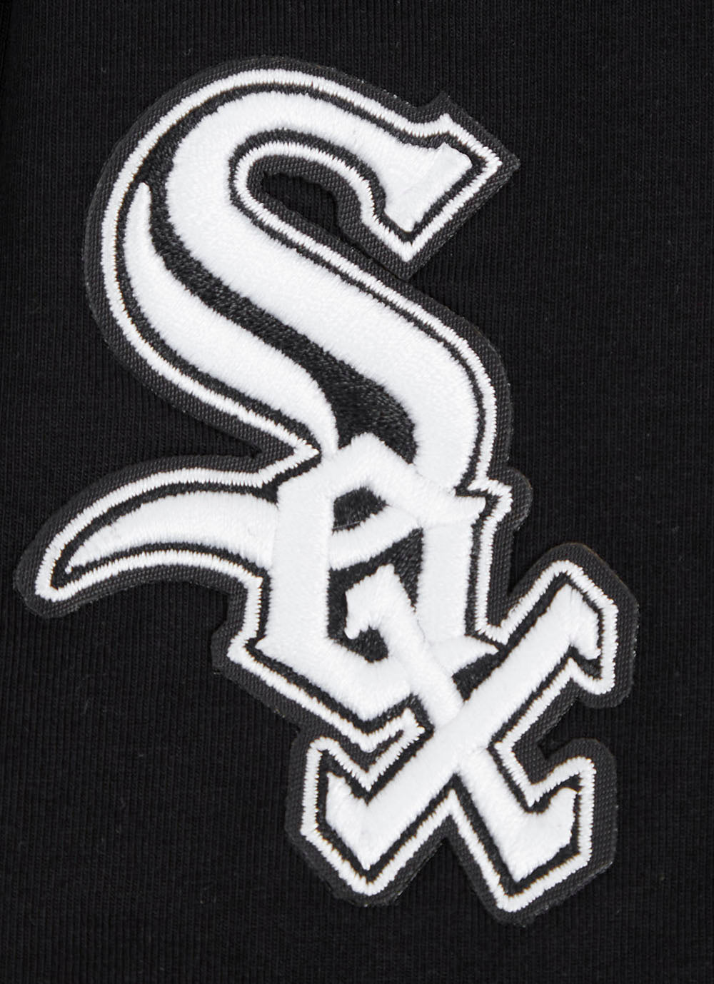 MLB CHICAGO WHITE SOX SCRIPT TAIL HAUT EN JERSEY SIMPLE À COUPE CARRÉE POUR FEMME (NOIR)