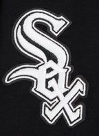 MLB CHICAGO WHITE SOX SCRIPT TAIL HAUT EN JERSEY SIMPLE À COUPE CARRÉE POUR FEMME (NOIR)