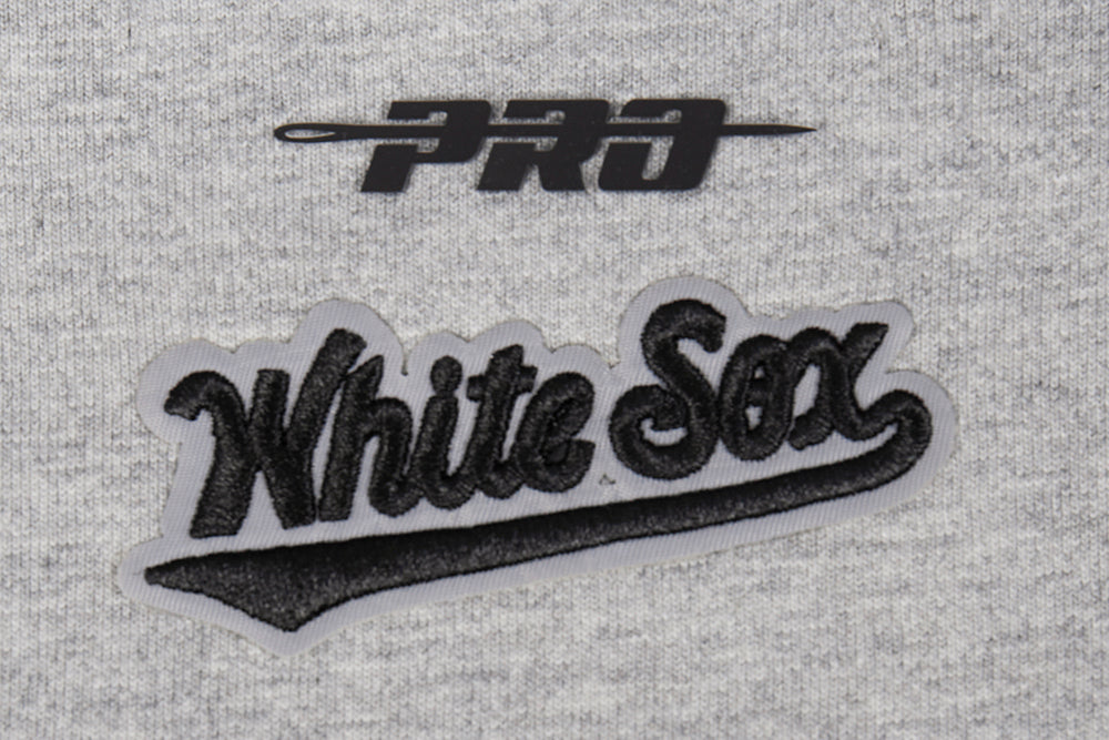 MLB CHICAGO WHITE SOX SCRIPT TAIL HAUT DE COUPE BOYFRIEND POUR FEMME (GRIS CHINÉ)
