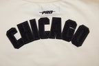 MLB CHICAGO WHITE SOX TRIPLE TONAL T-SHIRT EN JERSEY SIMPLE À COUPE CARRÉE POUR FEMME (COQUILLE D'ŒUF)