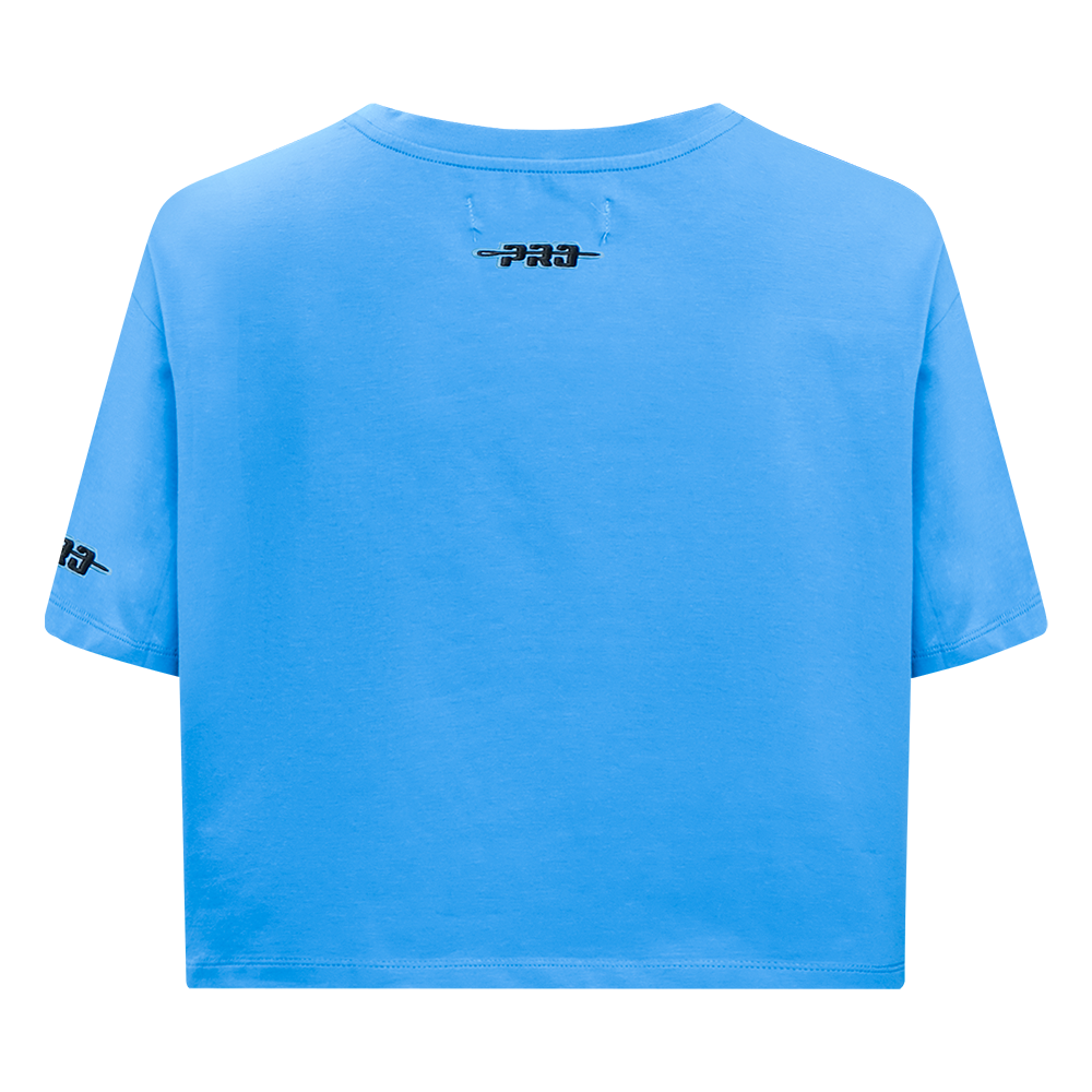 MLB CHICAGO WHITE SOX RETRO ELEVATION HAUT EN JERSEY SIMPLE À COUPE CARRÉE POUR FEMME (BLEU UNIVERSITÉ)
