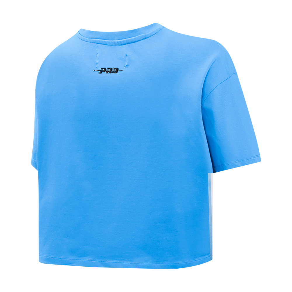 MLB CHICAGO WHITE SOX RETRO ELEVATION HAUT EN JERSEY SIMPLE À COUPE CARRÉE POUR FEMME (BLEU UNIVERSITÉ)