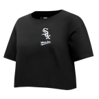 MLB CHICAGO WHITE SOX CLASSIC CHENILLE WOMEN'S SJ BOXY TOP (BLACK)
