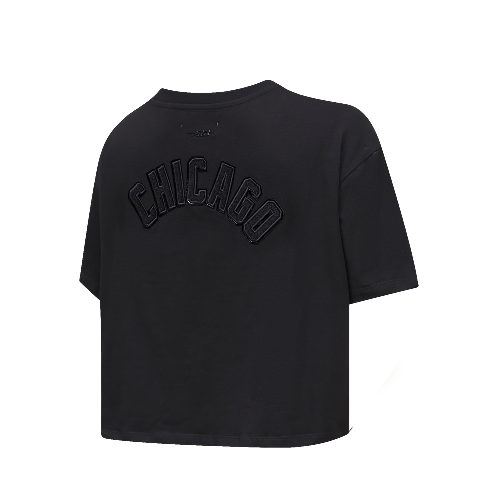 MLB CHICAGO WHITE SOX TRIPLE BLACK WOMEN'S BOXY TOP (TRIPLE BLACK)