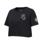MLB CHICAGO WHITE SOX CLASSIC WOMEN'S BOXY TOP (BLACK)