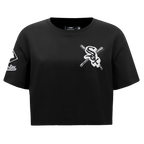 MLB CHICAGO WHITE SOX HAUT MASHUP À COUPE CARRÉE POUR FEMME (NOIR)