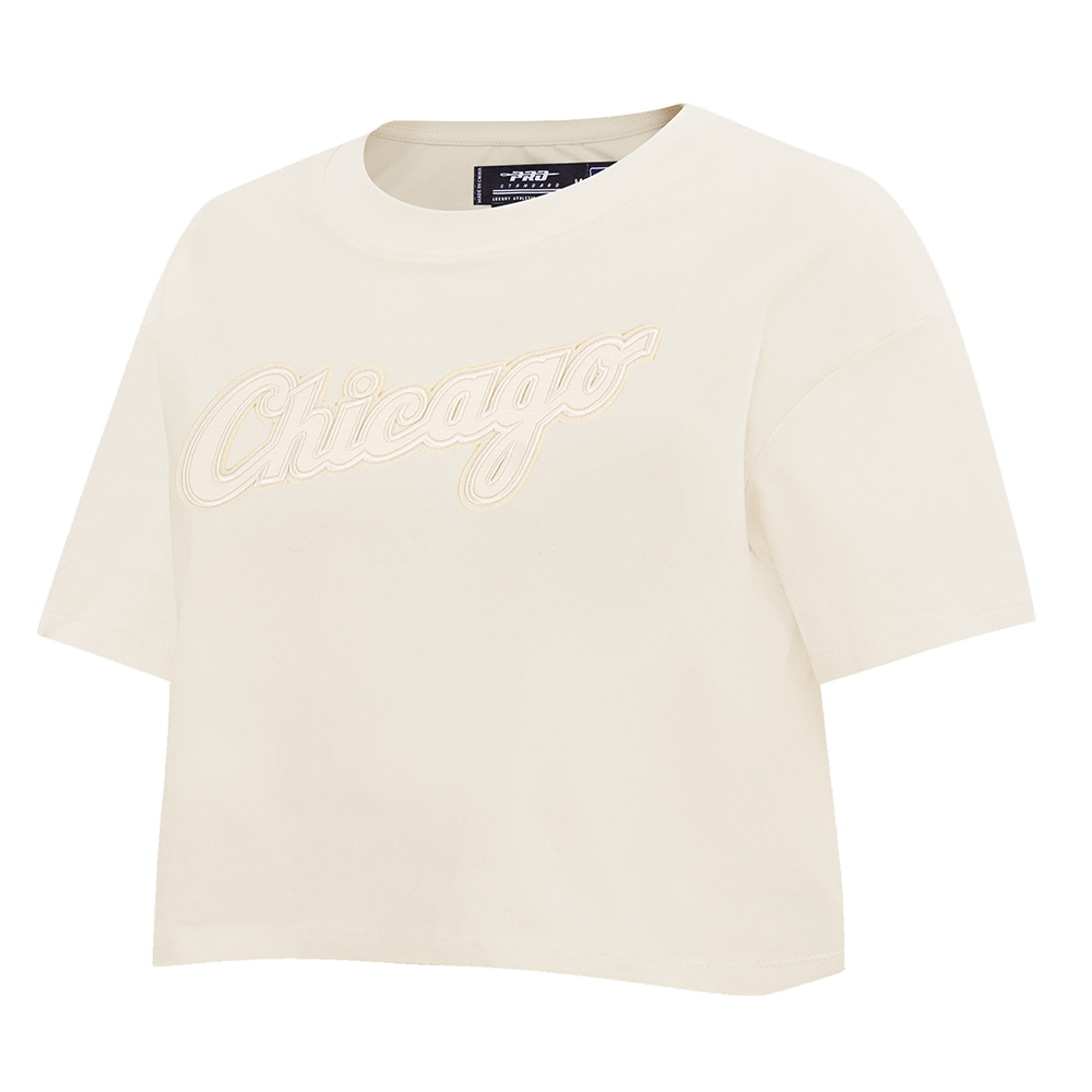 MLB CHICAGO WHITE SOX NEUTRAL WOMEN'S BOXY TOP (EGGSHELL)