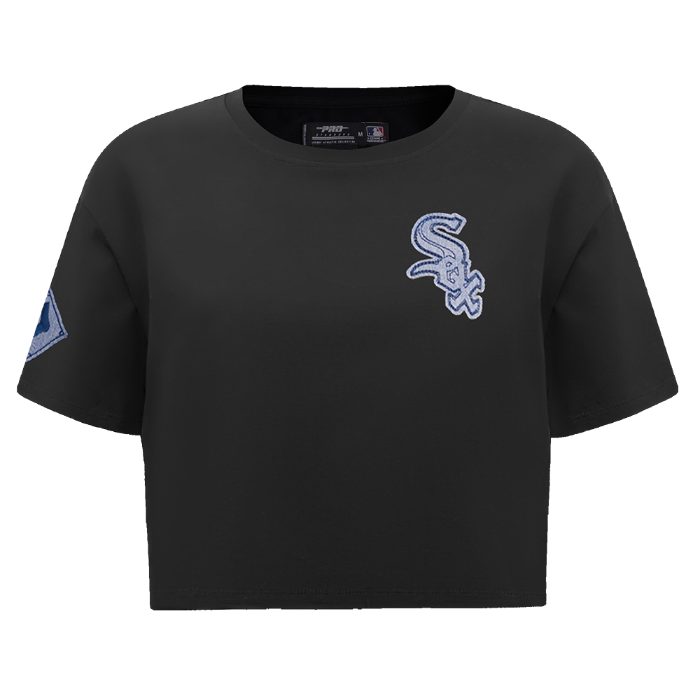 MLB CHICAGO WHITE SOX VARSITY BLUES HAUT À COUPE CARRÉE POUR FEMME (NOIR)