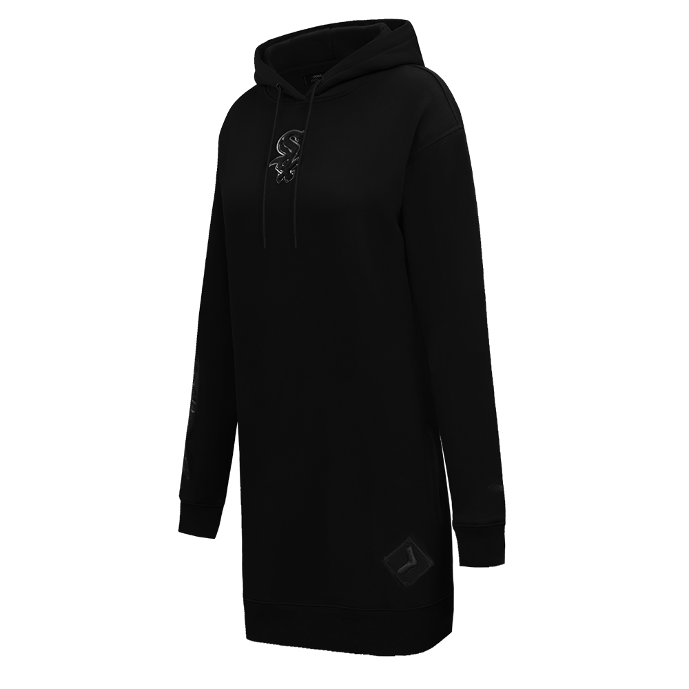 MLB CHICAGO WHITE SOX TRIPLE BLACK WOMEN'S HOODIE DRESS (TRIPLE BLACK)