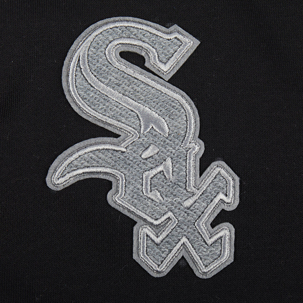 MLB CHICAGO WHITE SOX REVERSE FRENCH TERRY WOMEN'S COLORBLOCK FLC FZ (BLACK/GRAY/EGGSHELL)
