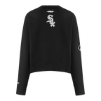 MLB CHICAGO WHITE SOX GAME DAY CLASSICS CHANDAIL À COL ROND EN MAILLE DOUBLE POUR FEMME (NOIR)