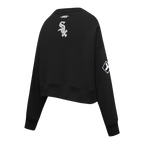 MLB CHICAGO WHITE SOX GAME DAY CLASSICS CHANDAIL À COL ROND EN MAILLE DOUBLE POUR FEMME (NOIR)