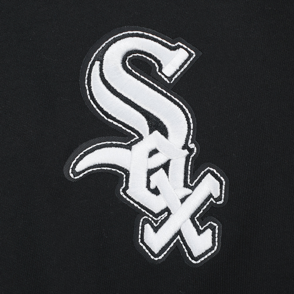 MLB CHICAGO WHITE SOX GAME DAY CLASSICS CHANDAIL À COL ROND EN MAILLE DOUBLE POUR FEMME (NOIR)