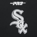 MLB CHICAGO WHITE SOX GAME DAY CLASSICS CHANDAIL À COL ROND EN MAILLE DOUBLE POUR FEMME (NOIR)