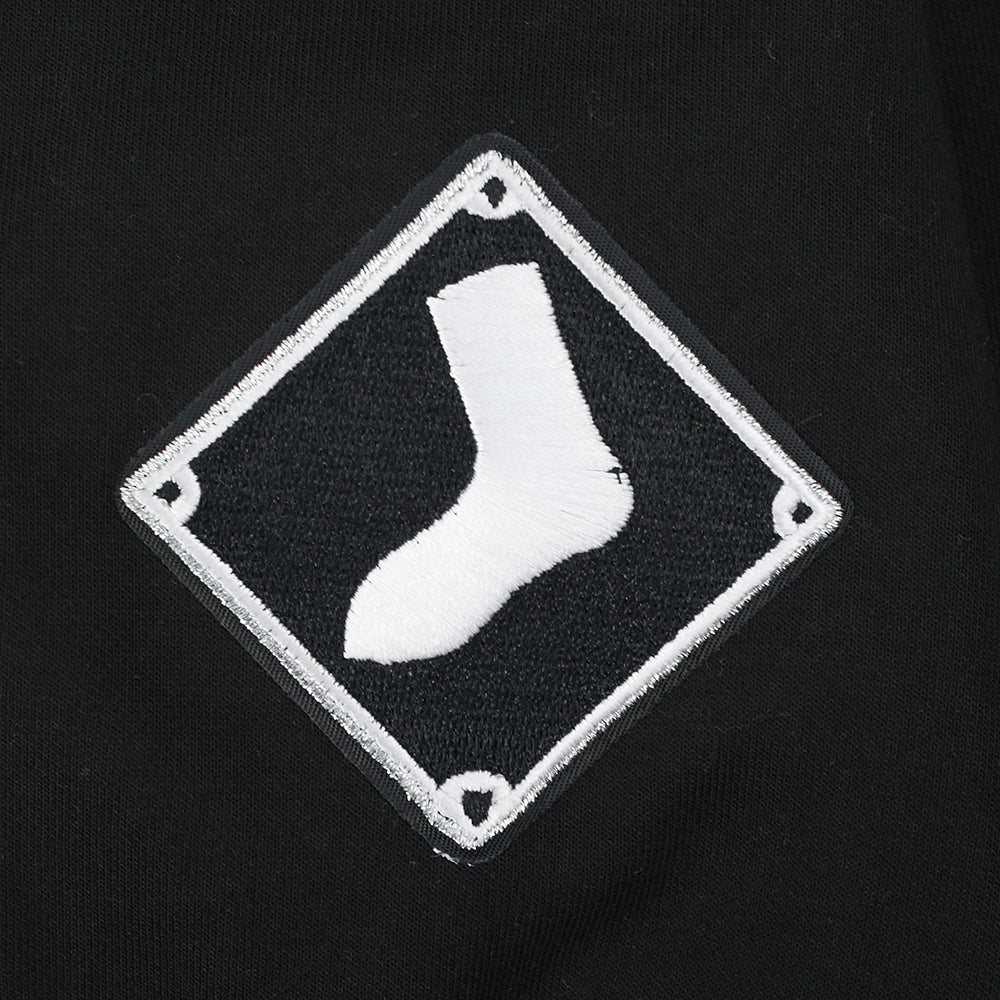 MLB CHICAGO WHITE SOX GAME DAY CLASSICS CHANDAIL À COL ROND EN MAILLE DOUBLE POUR FEMME (NOIR)