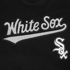 MLB CHICAGO WHITE SOX GAME DAY CLASSICS WOMEN'S DOUBLE KNIT CROPPED PULLOVER HOODIE (BLACK)
