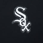 MLB CHICAGO WHITE SOX CLASSIC CHENILLE CHANDAIL À CAPUCHON COURT EN MOLLETON POUR FEMME (NOIR)