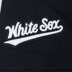 MLB CHICAGO WHITE SOX CLASSIC CHENILLE CHANDAIL À CAPUCHON COURT EN MOLLETON POUR FEMME (NOIR)