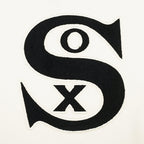MLB CHICAGO WHITE SOX  RETRO CLASSIC WOMEN'S RIB FLC CROPPED PO HOODIE (EGGSHELL/ BLACK)