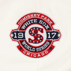 MLB CHICAGO WHITE SOX  RETRO CLASSIC WOMEN'S RIB FLC CROPPED PO HOODIE (EGGSHELL/ BLACK)