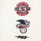 MLB CHICAGO WHITE SOX  RETRO CLASSIC WOMEN'S RIB FLC CROPPED PO HOODIE (EGGSHELL/ BLACK)