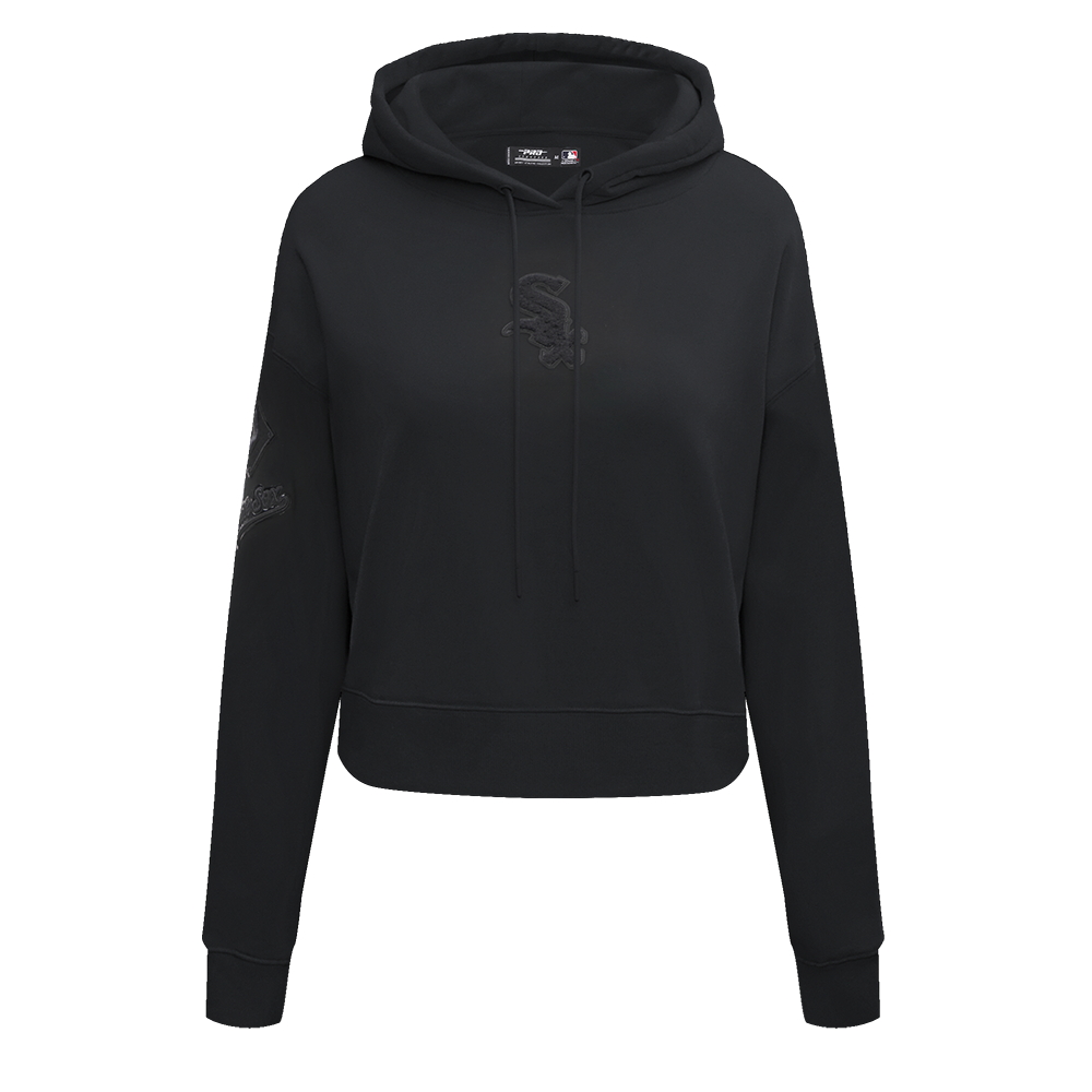 MLB CHICAGO WHITE SOX TRIPLE BLACK CHANDAIL À CAPUCHON COURT POUR FEMME (TRIPLE NOIR)
