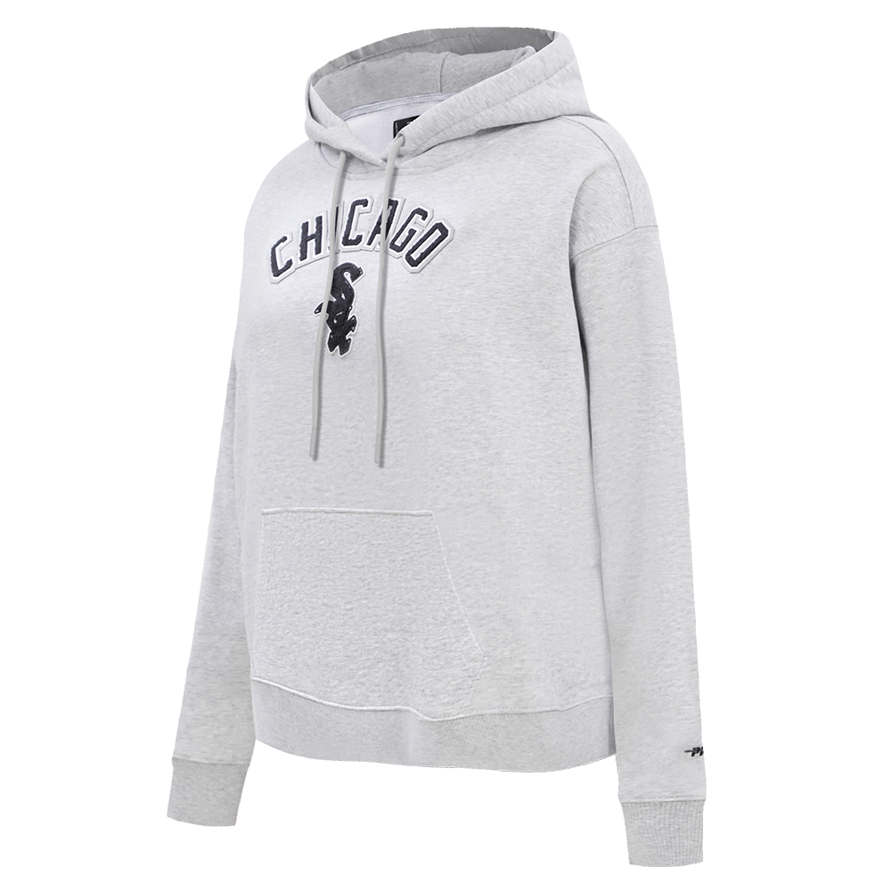 MLB CHICAGO WHITE SOX CLASSIC WOMEN'S PULLOVER HOODIE (HEATHER GREY)