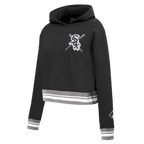 MLB CHICAGO WHITE SOX CHANDAIL À CAPUCHON MASHUP COURT CÔTELÉ POUR FEMME (NOIR/GRIS)