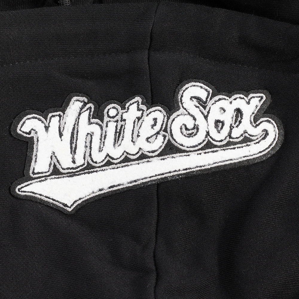 MLB CHICAGO WHITE SOX CHANDAIL À CAPUCHON MASHUP COURT CÔTELÉ POUR FEMME (NOIR/GRIS)