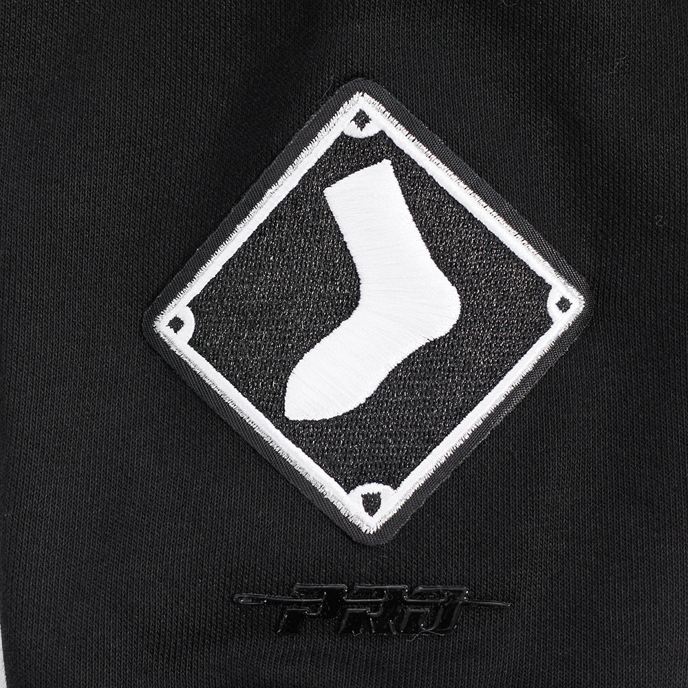 MLB CHICAGO WHITE SOX CHANDAIL À CAPUCHON MASHUP COURT CÔTELÉ POUR FEMME (NOIR/GRIS)