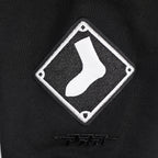 MLB CHICAGO WHITE SOX CHANDAIL À CAPUCHON MASHUP COURT CÔTELÉ POUR FEMME (NOIR/GRIS)