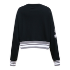 MLB CHICAGO WHITE SOX MASHUP WOMEN'S RIB CREWNECK (BLACK/GRAY)