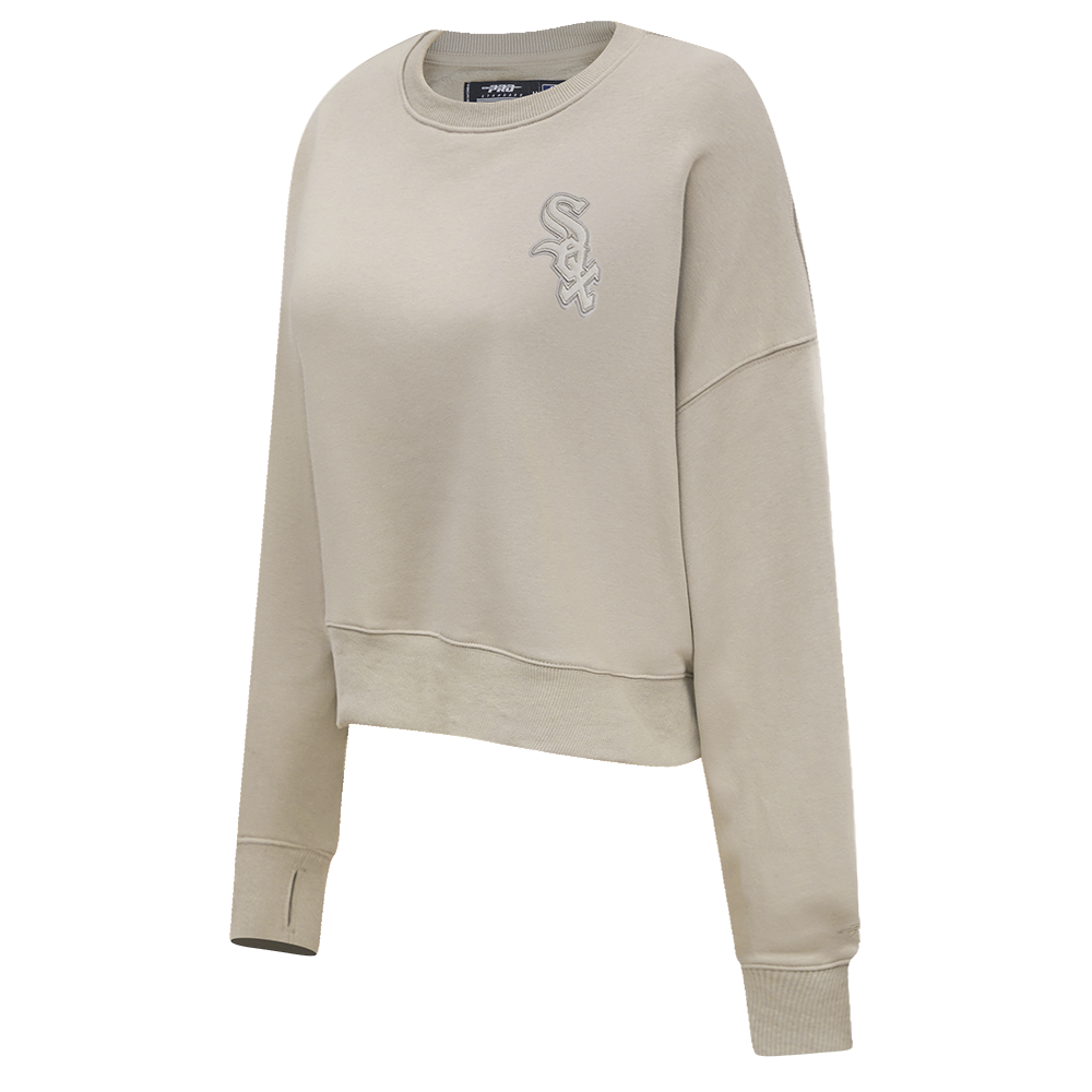 MLB CHICAGO WHITE SOX NEUTRAL WOMEN'S CREWNECK (TAUPE)