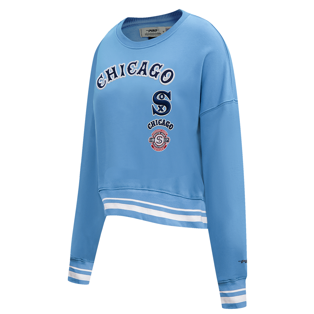 MLB CHICAGO WHITE SOX WOMEN'S RETRO CLASSIC WOMEN'S CREWNECK (UNIVERSITY BLUE/WHITE)
