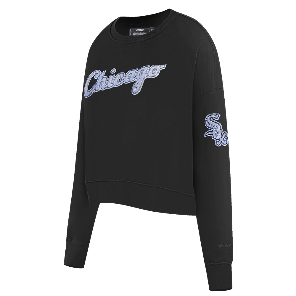 MLB CHICAGO WHITE SOX VARSITY BLUES WOMEN'S CREWNECK (BLACK)