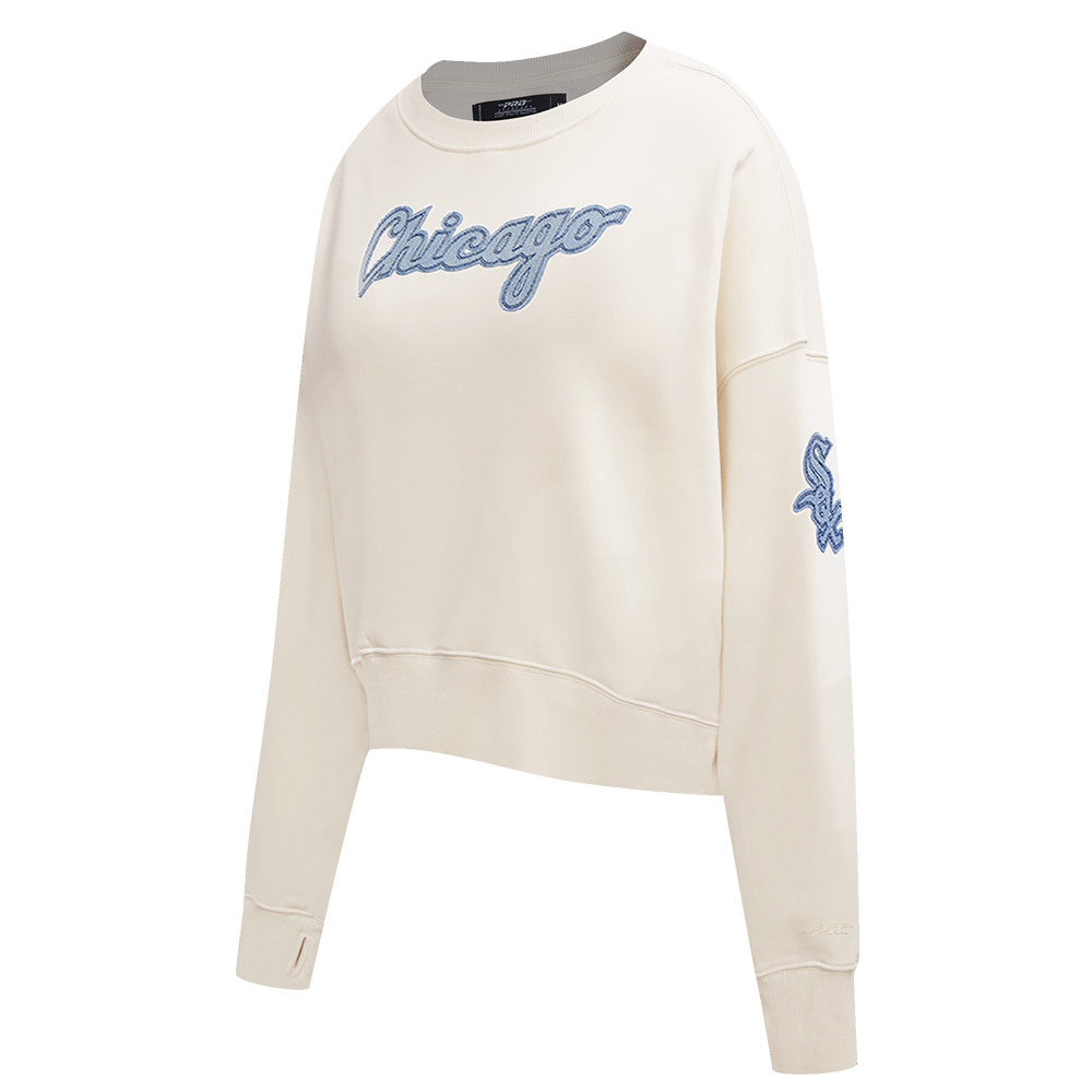 MLB CHICAGO WHITE SOX VARSITY BLUES WOMEN'S CREWNECK (LINEN)