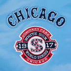 MLB CHICAGO WHITE SOX  RETRO CLASSIC WOMEN'S RIB SATIN JACKET (UNIVERSITY BLUE)
